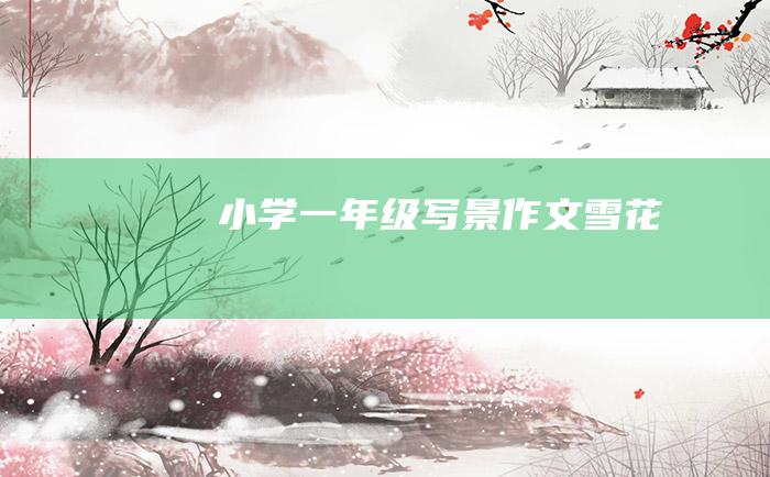 小学一年级写景作文雪花