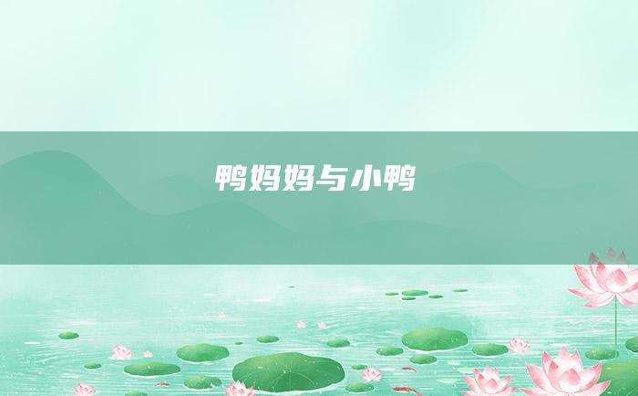 鸭妈妈与小鸭