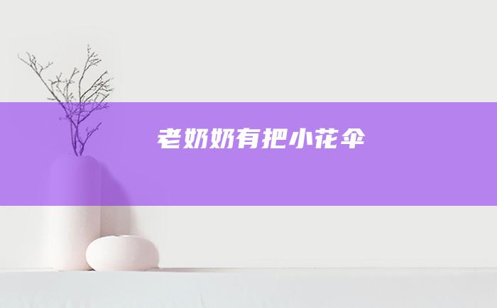 老奶奶有把小花伞