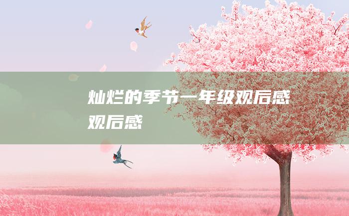 灿烂的季节一年级观后感观后感