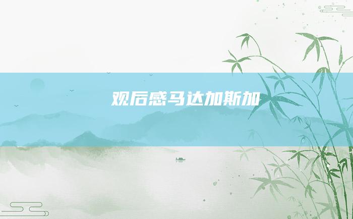 观后感马达加斯加