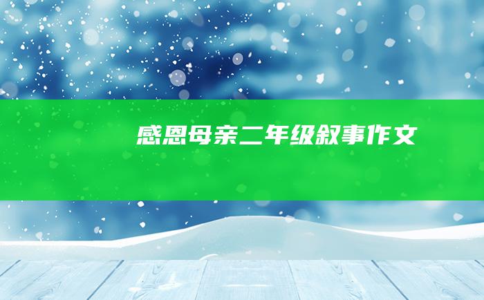 感恩母亲二年级叙事作文