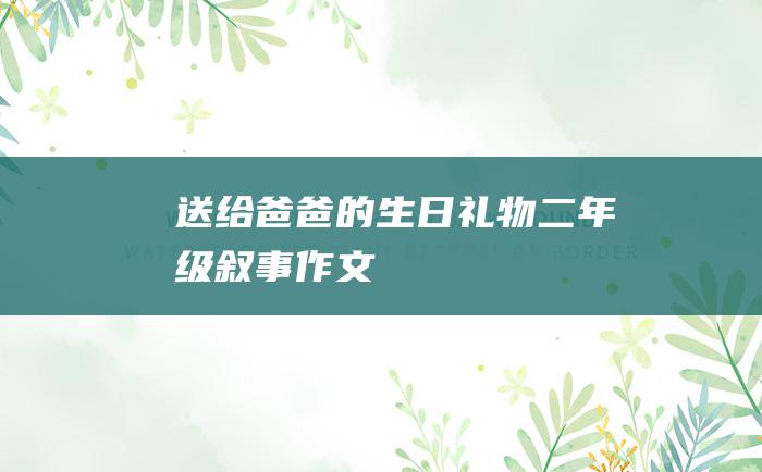 送给爸爸的生日礼物二年级叙事作文