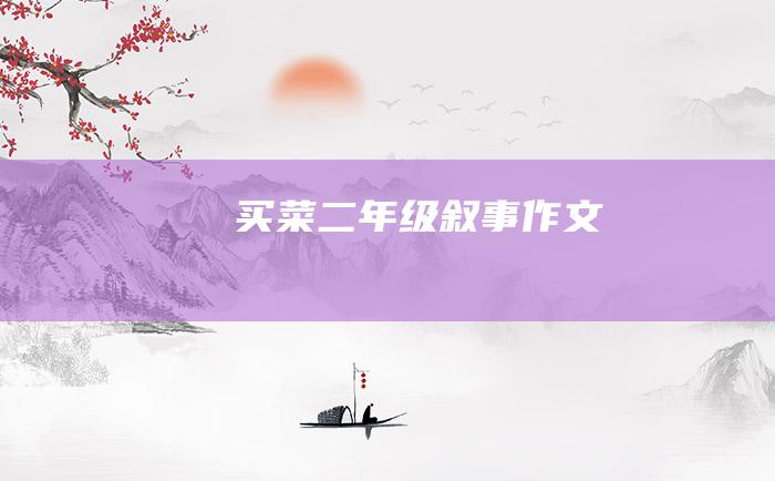 买菜二年级叙事作文