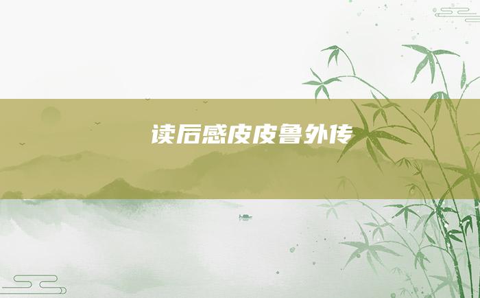 读后感皮皮鲁外传