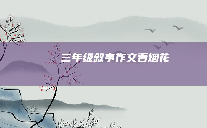 三年级叙事作文看烟花