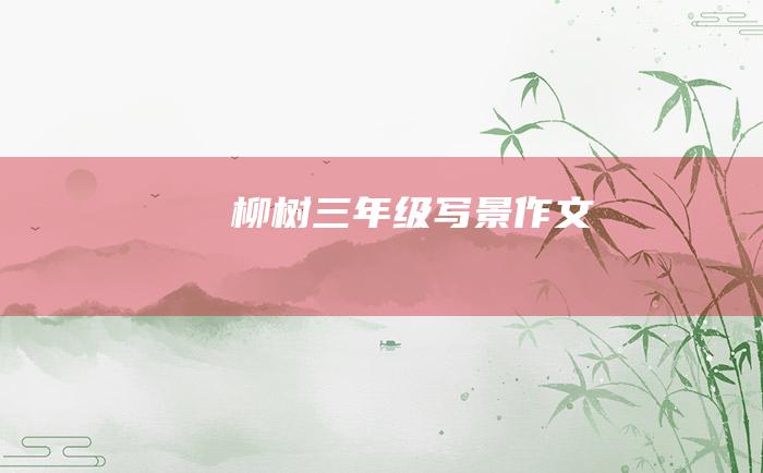 柳树三年级写景作文