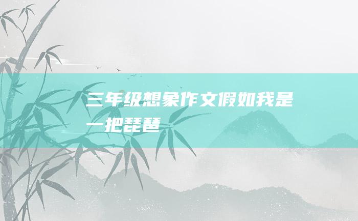 三年级想象作文 假如我是一把琵琶