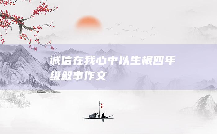 诚信在我心中以生根四年级叙事作文