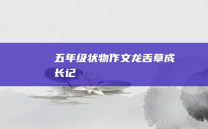 五年级状物作文 龙舌草成长记