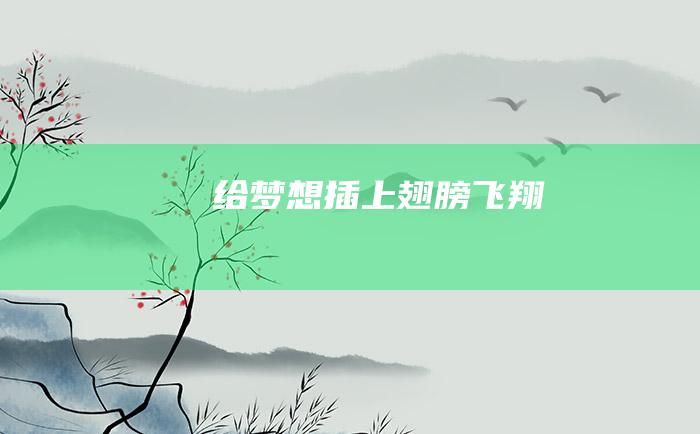 给梦想插上翅膀飞翔