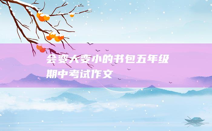 会变大变小的书包五年级期中考试作文