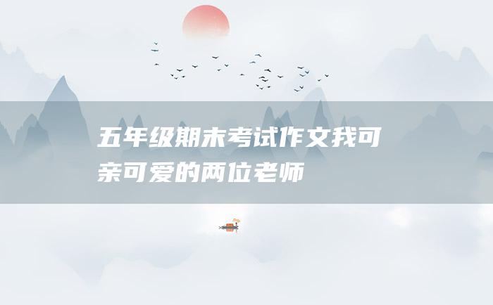 五年级期末考试作文我可亲可爱的两位老师