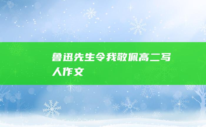 鲁迅先生令我敬佩高二写人作文