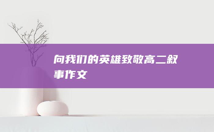 向我们的英雄致敬高二叙事作文