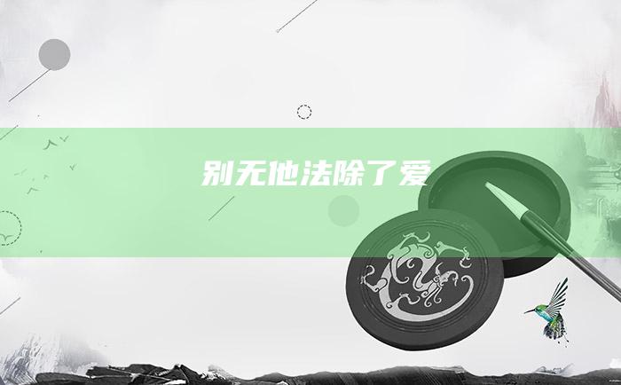 别无他法除了爱