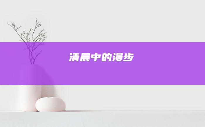 清晨中的漫步