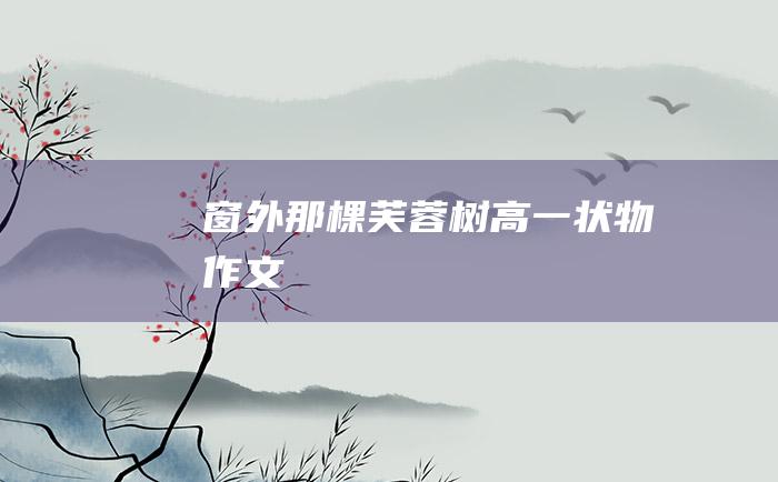 窗外那棵芙蓉树高一状物作文