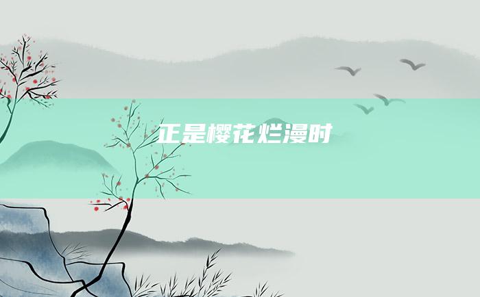 正是樱花烂漫时