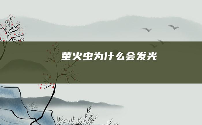 萤火虫为什么会发光