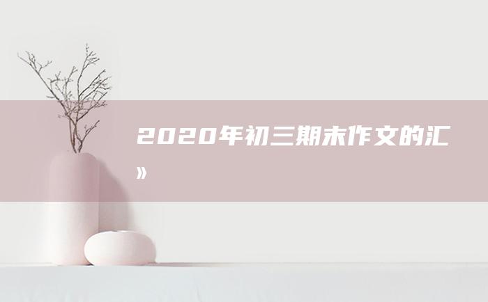 2020年初三期末作文的汇总