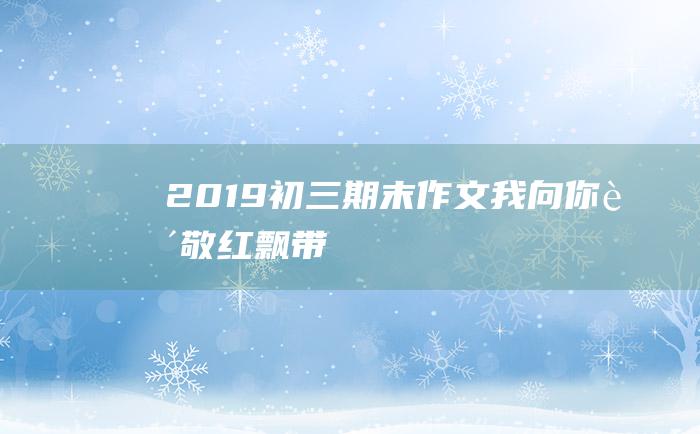 2019初三期末作文 我向你致敬 红飘带