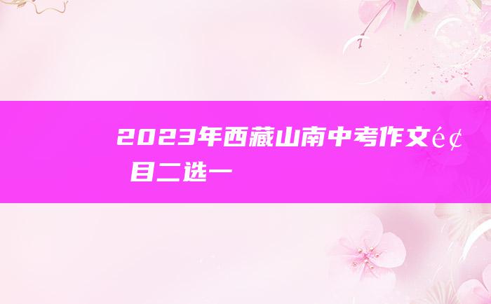 2023年西藏山南中考作文题目 二选一