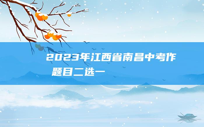 2023年江西省南昌中考作文题目 二选一