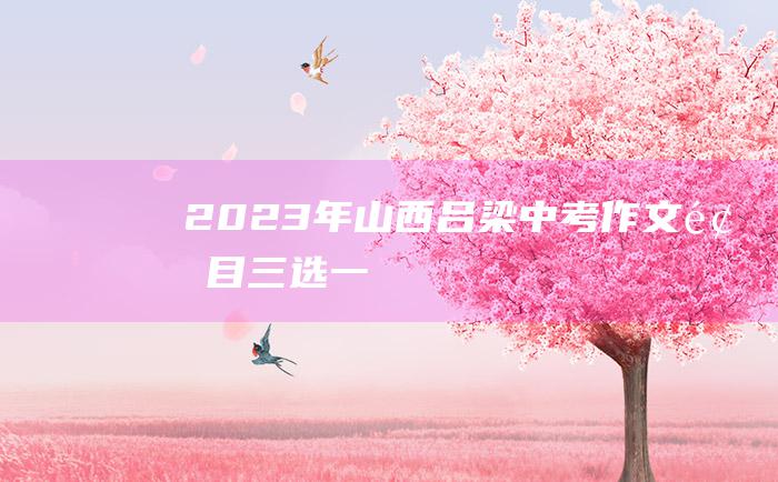 2023年山西吕梁中考作文题目 三选一