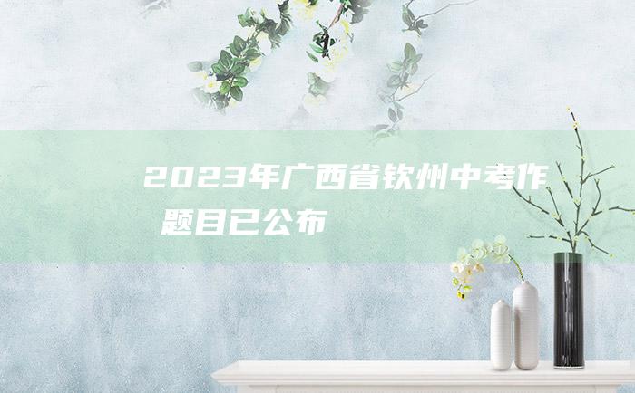 2023年广西省钦州中考作文题目 已公布