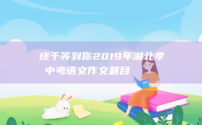 终于等到你 2019年湖北孝感中考语文作文题目