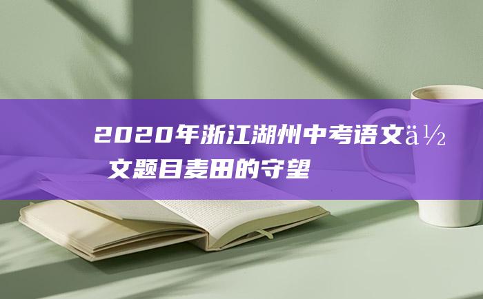 2020年浙江湖州中考语文作文题目 麦田的守望者