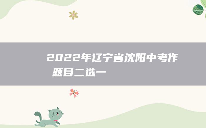 2022年辽宁省沈阳中考作文题目 二选一