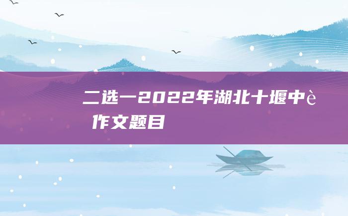 二选一 2022年湖北十堰中考作文题目