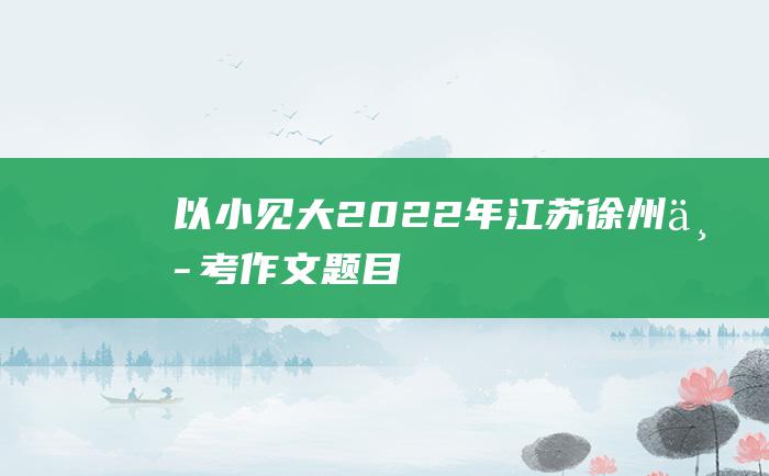 以小见大 2022年江苏徐州中考作文题目