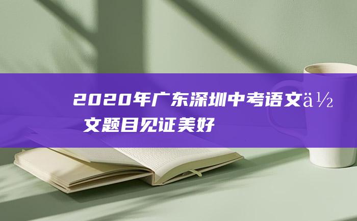 2020年广东深圳中考语文作文题目 见证美好