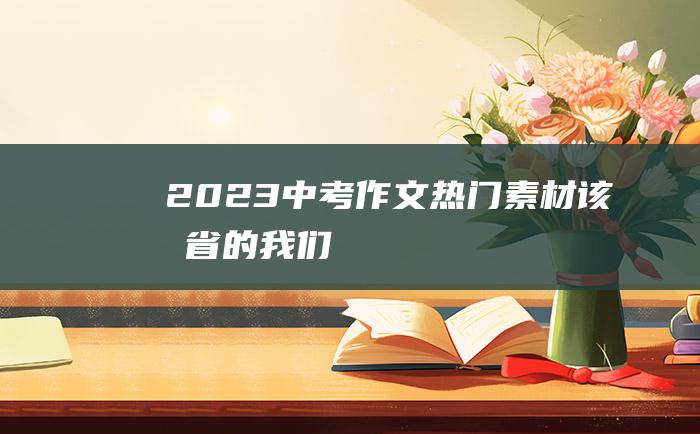 2023中考作文热门素材该反省的我们