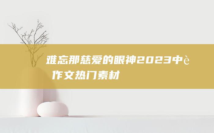 难忘那慈爱的眼神 2023中考作文热门素材