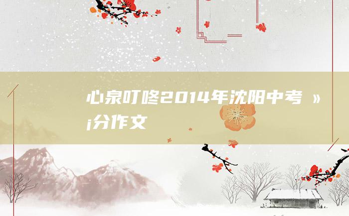 心泉叮咚2014年沈阳中考满分作文