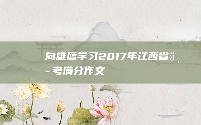 向雄鹰学习 2017年江西省中考满分作文