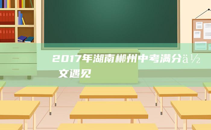 2017年湖南郴州中考满分作文 遇见