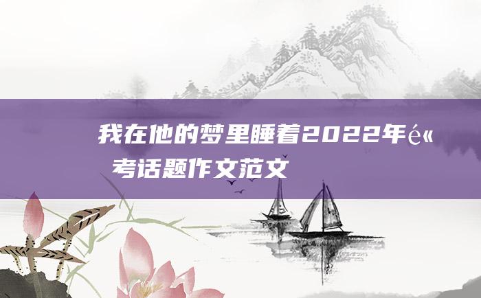 我在他的梦里睡着 2022年高考话题作文范文