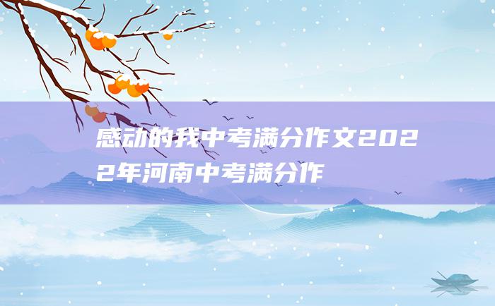 感动的我 中考满分作文2022年河南中考满分作文