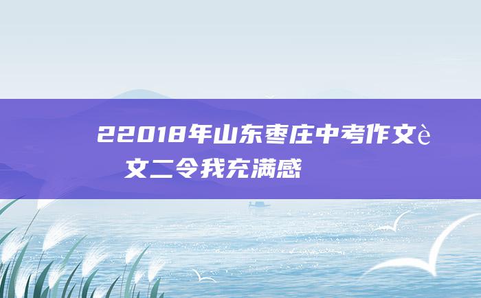 2 2018年山东枣庄中考作文范文二 令我充满感激的记忆