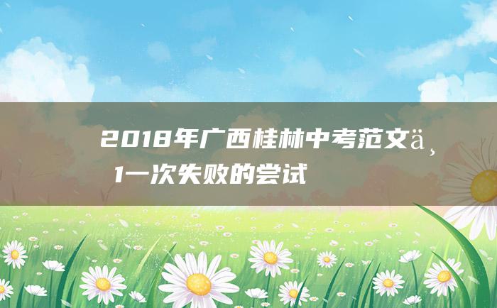 2018年广西桂林中考范文一 1 一次失败的尝试