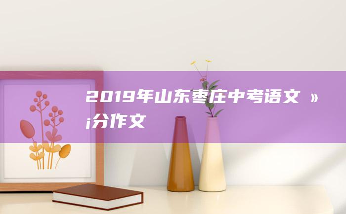 2019年山东枣庄中考语文满分作文