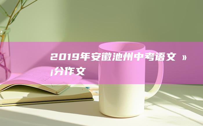 2019年安徽池州中考语文满分作文