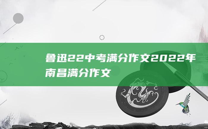 鲁迅 22 中考满分作文2022年南昌满分作文