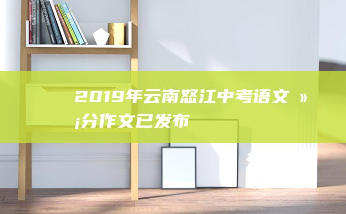 2019年云南怒江中考语文满分作文 已发布