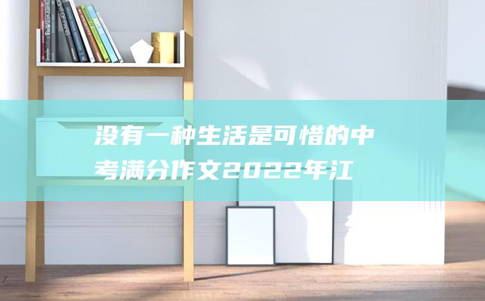 没有一种生活是可惜的 中考满分作文2022年江苏满分作文 31